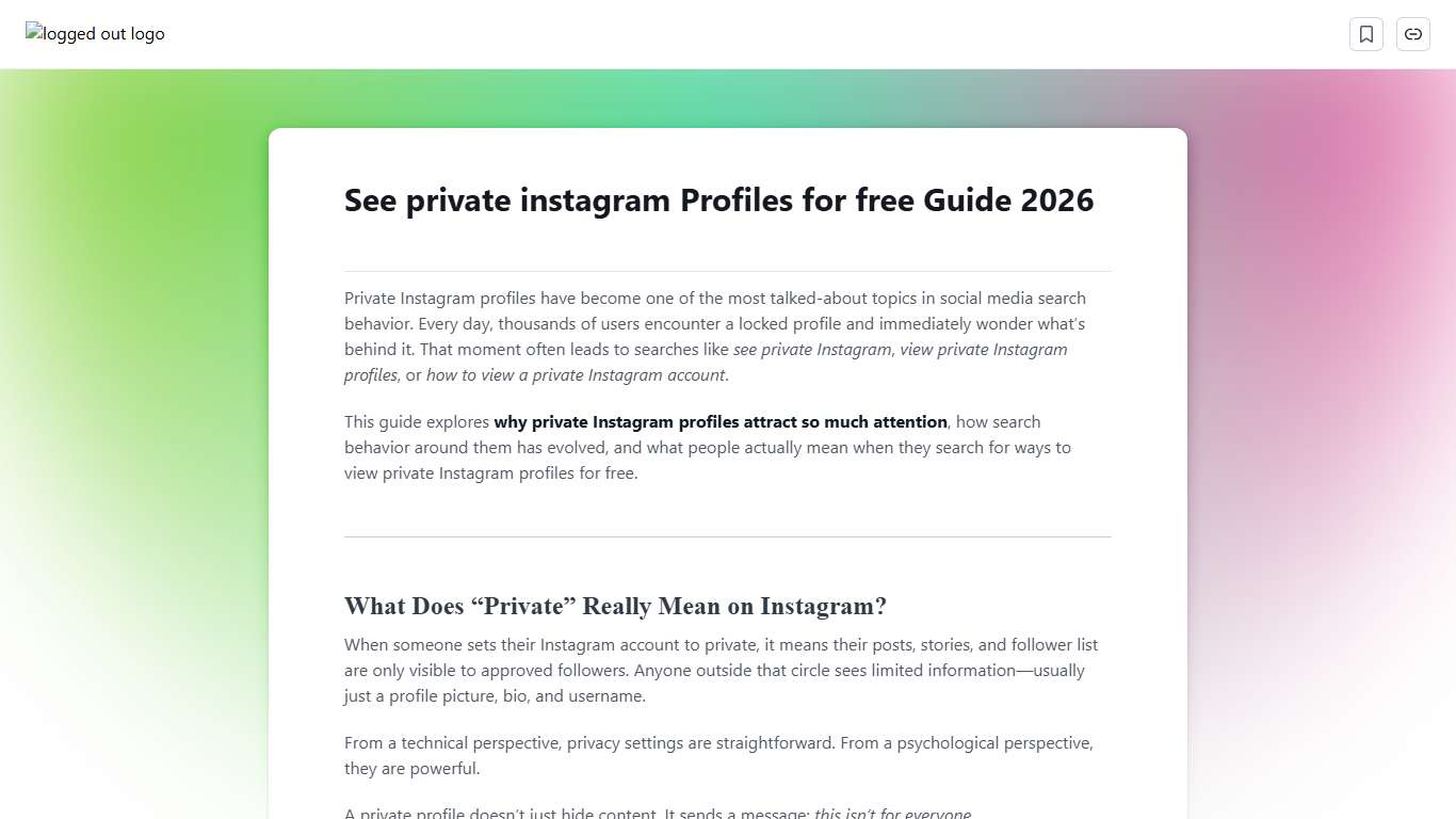 See private instagram Profiles for free Guide 2026 Scribe